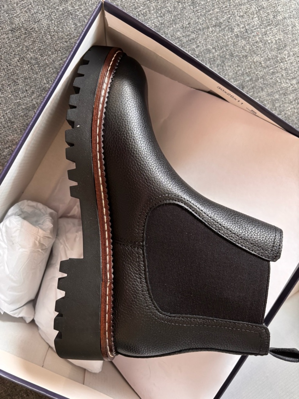 Caslon Black Chelsea Lug Sole Ankle Boots - Women - Picture 5 of 8